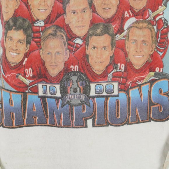 Detroit Red Wings Shirt (VTG) - 1998 Team Cartoon Graphic - Men's Medium - Picture 5 of 12